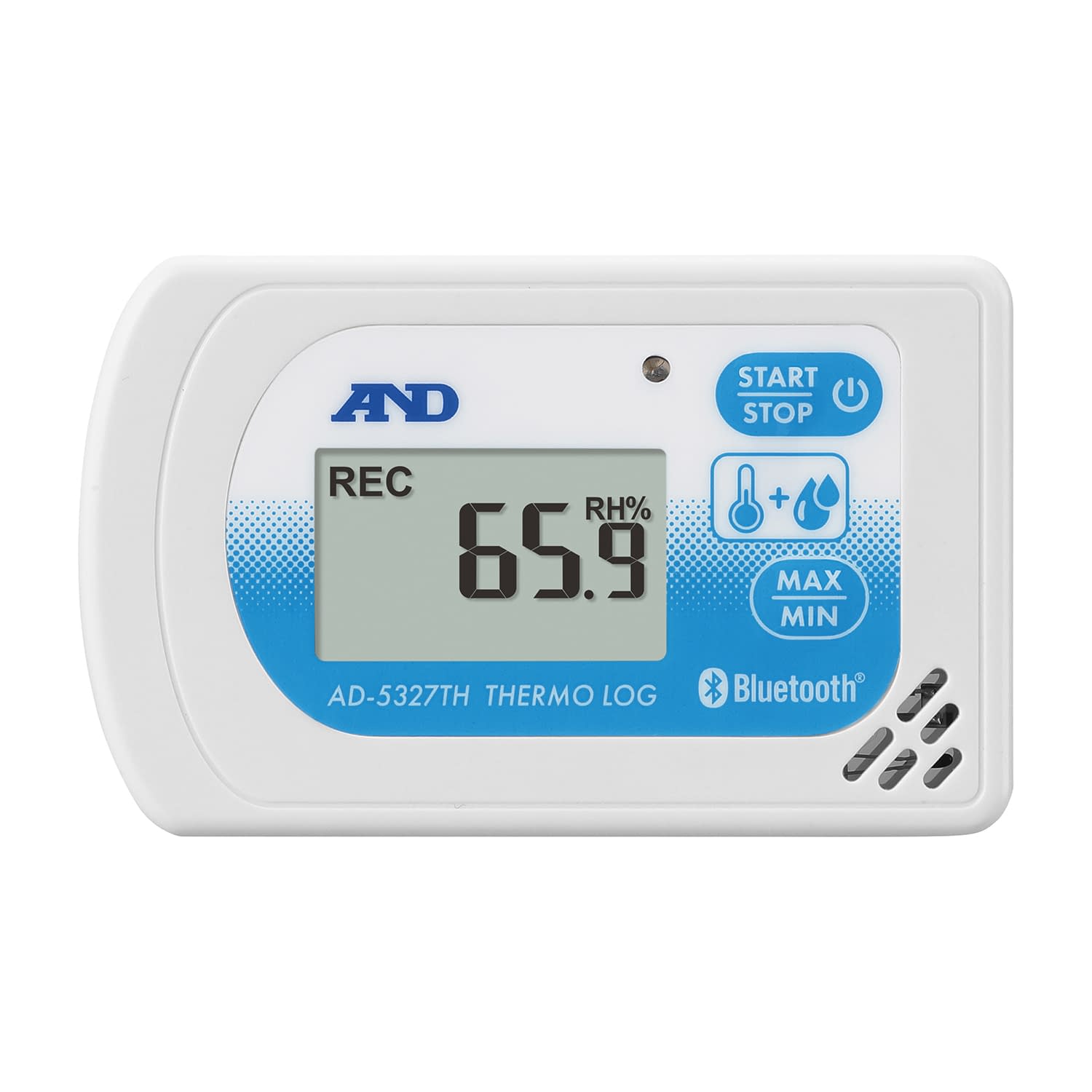 BLE温度・湿度データロガー 内蔵温度・内蔵湿度 温湿度計 25-2174-00 エー・アンド・デイ AD-5327TH