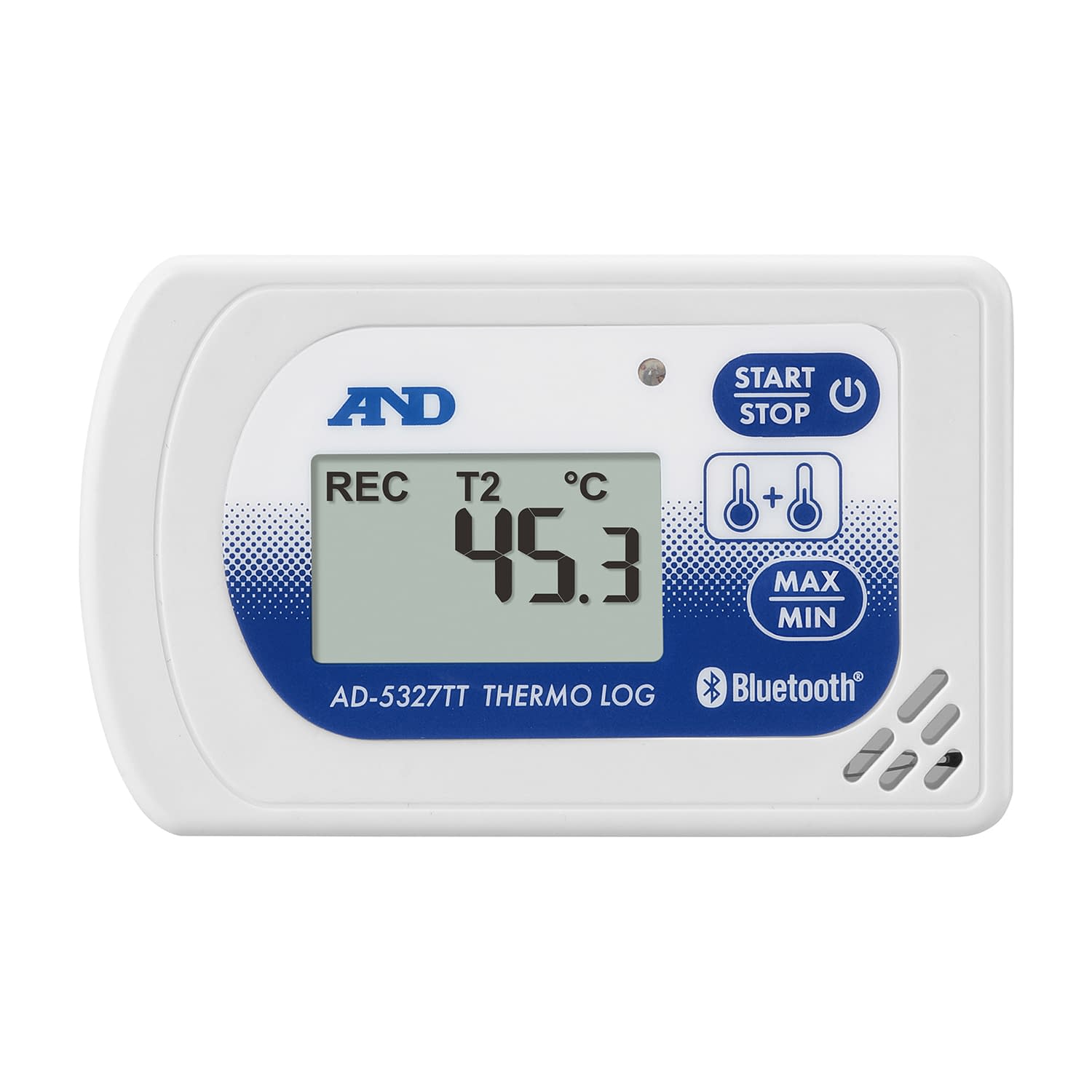 BLE温度・湿度データロガー 内蔵温度・外部温度 温湿度計 25-2174-01 エー・アンド・デイ AD-5327TT
