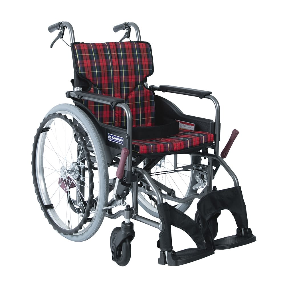 車いす モダン Aスタイル モダンシリーズAスタイル 25-2358-0005 赤チェックA10 カワムラサイクル KMD-A22-40-M/SR