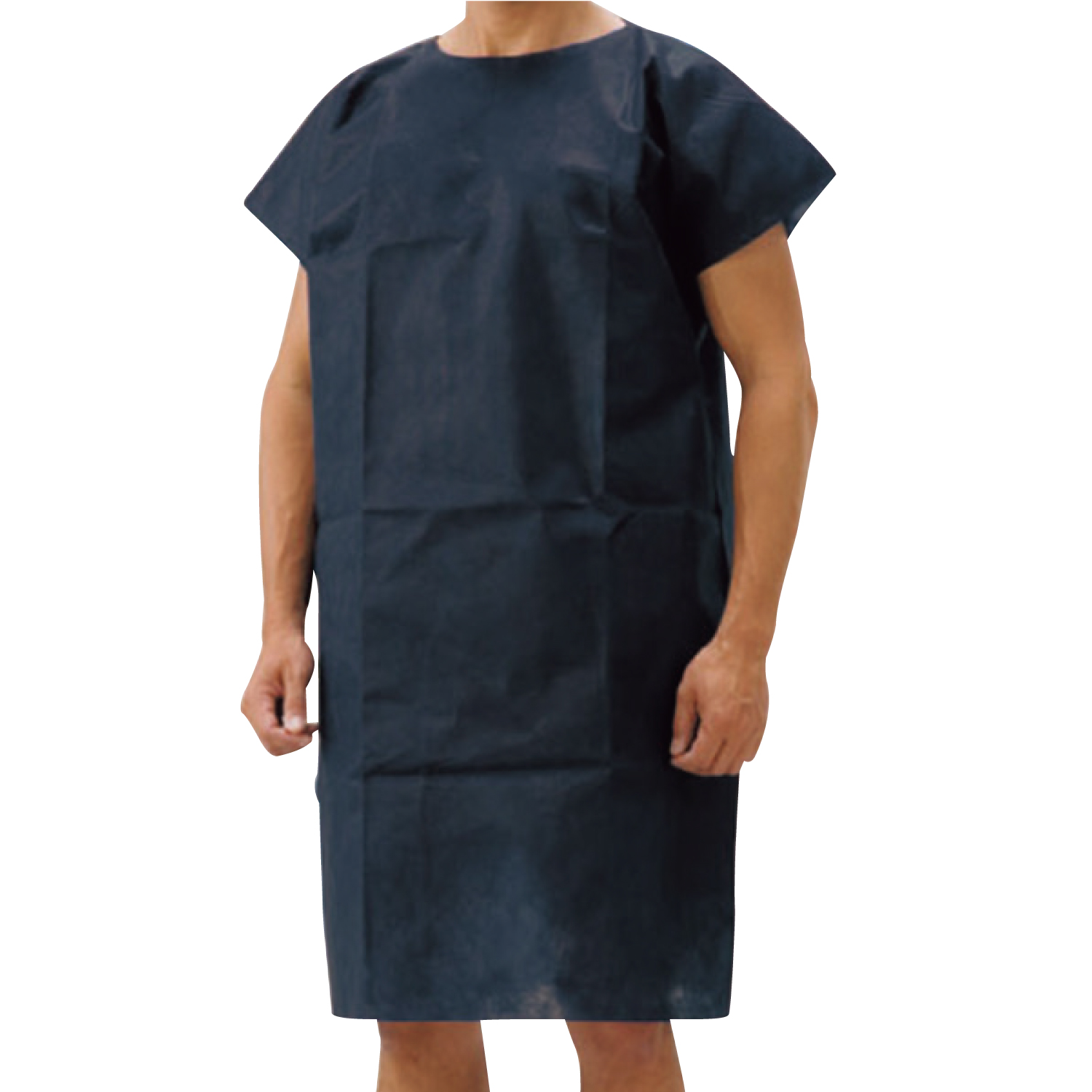 検査用ガウン(かぶり・濃紺) 24-9859-00 アイテックス AEXG-S(50マイX2ハコ)