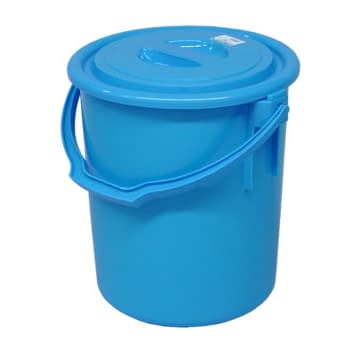 ポリペール(蓋付)30L バケツ 10-3270-0001 ブルー 矢崎化工
