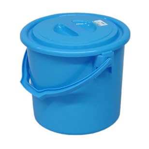 ポリペール(蓋付)24L バケツ 10-3270-0101 ブルー 矢崎化工