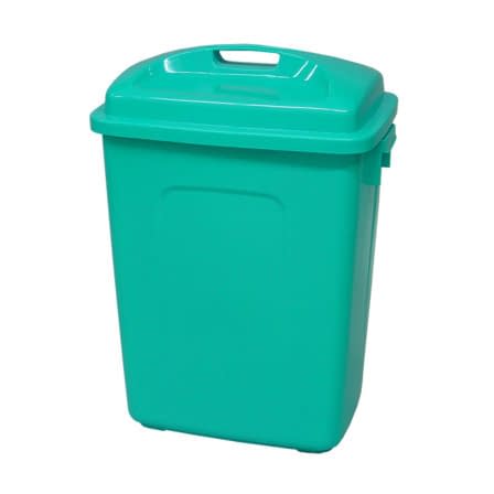 ポリペール角型(蓋付)65L 10-3300-0101 ブルー 矢崎化工 KL-60 (465X355X655)