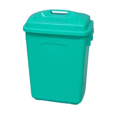 ポリペール角型(蓋付)45L 10-3300-0201 ブルー 矢崎化工 KL-45 (415X310X590)