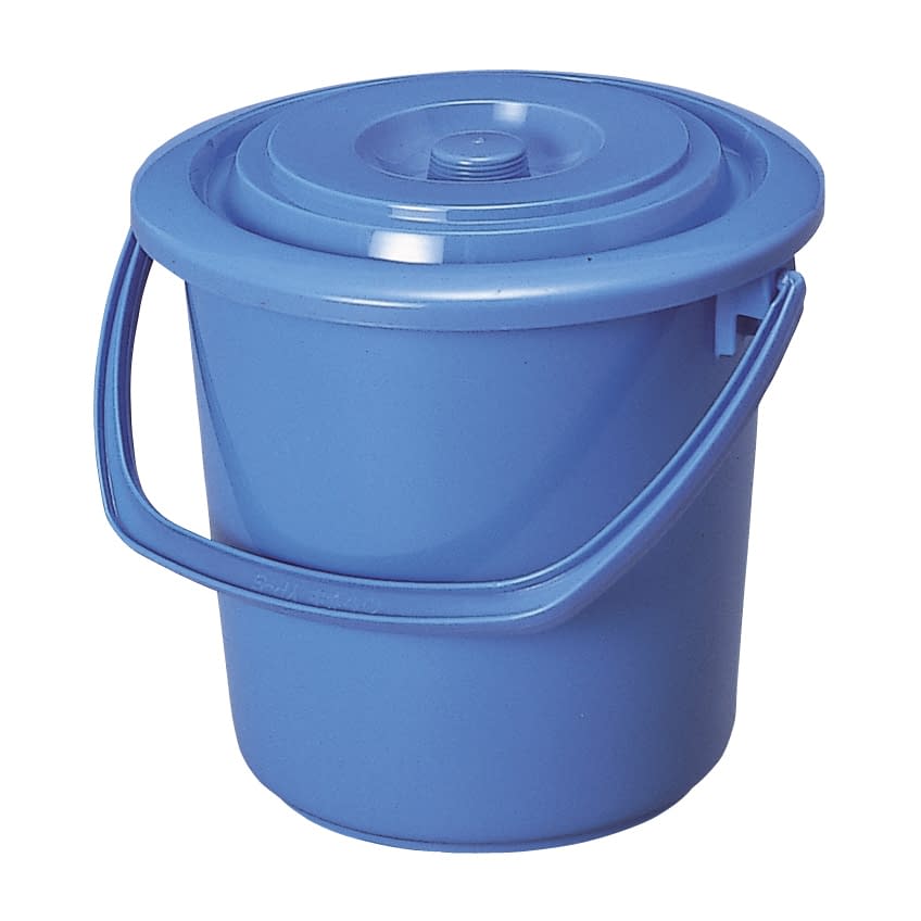 ポリペール(蓋付)10.5L バケツ 10-3315-0301 ブルー 矢崎化工