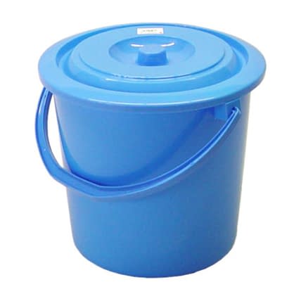 ポリペール(蓋付)18.5L バケツ 10-3315-0601 ブルー 矢崎化工