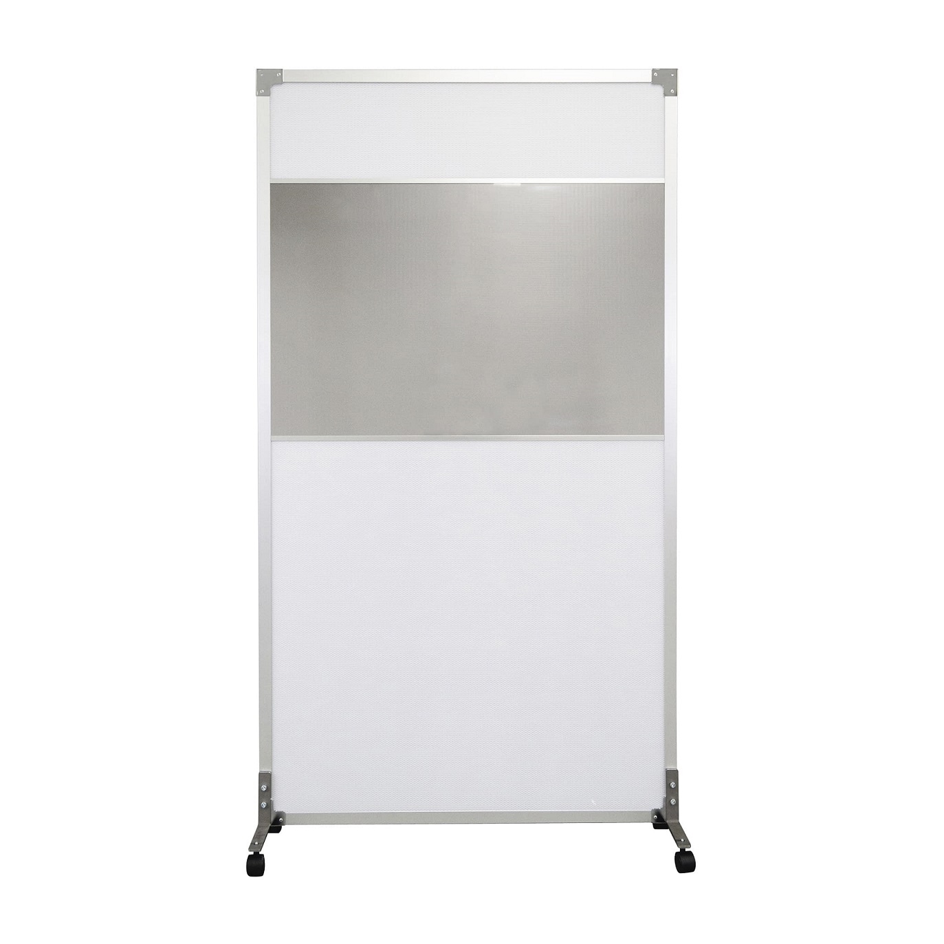 抗菌ウォール 透明窓付1.8 キャスター/透明窓付き 24-9755-05 岐阜プラスチック工業 FS5-1018F(シルバー/キャスタ