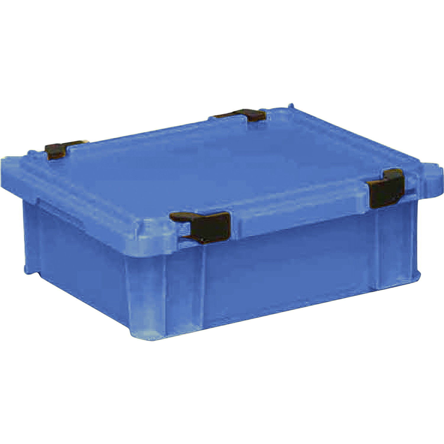 ポリコンテナー(ロック蓋付) 10-3245-0301 ブルー 矢崎化工 PT-9 (385X310X135MM)