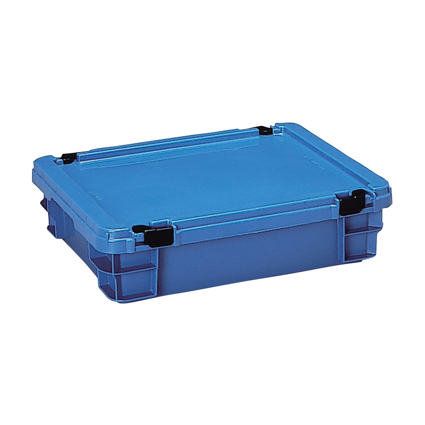 ポリコンテナー(ロック蓋付) 10-3260-0201 ブルー 矢崎化工 PT-14 (490X390X135)
