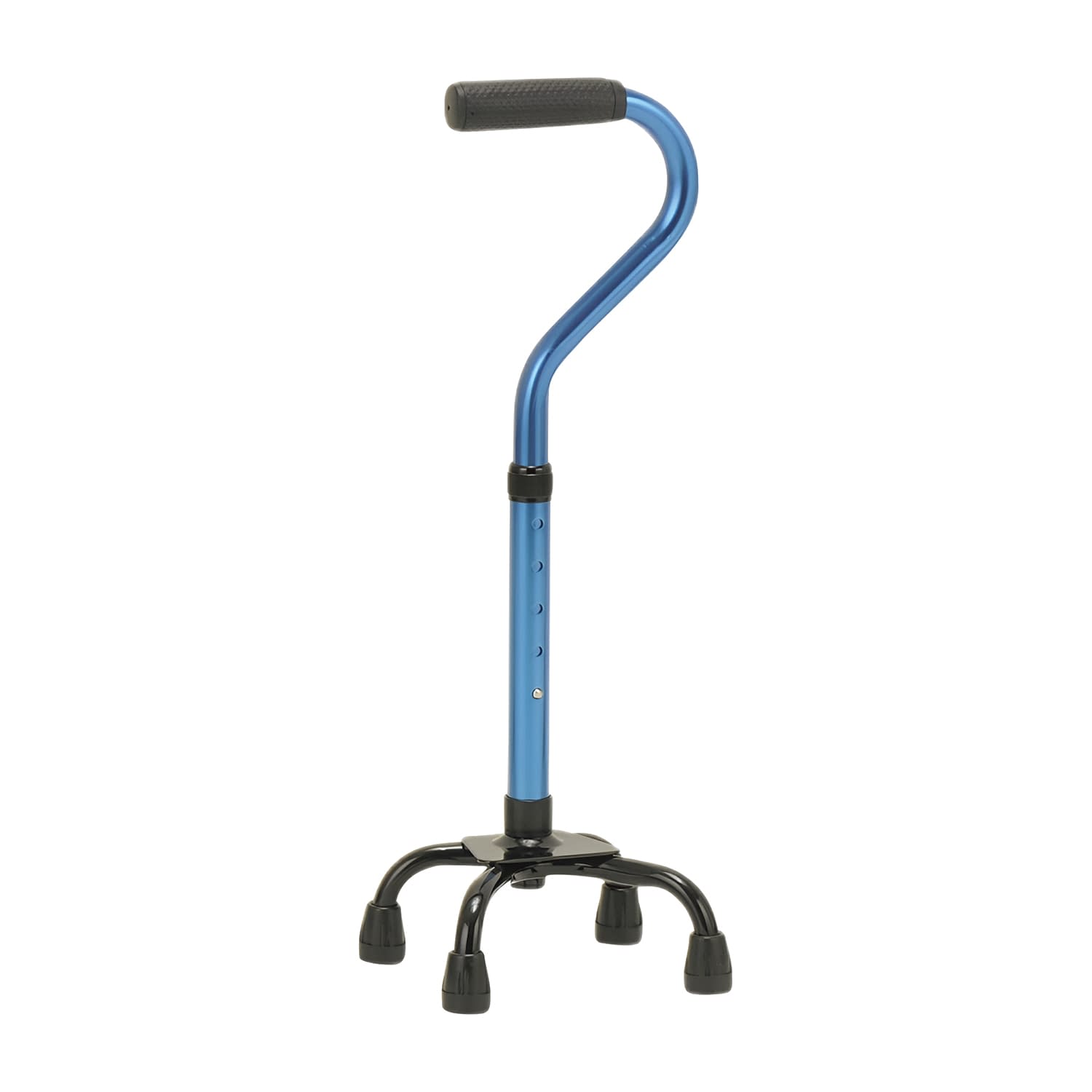 スワン型クォードケイン スモールベース ステッキ(四点杖) 25-4970-01 Cryscare SQ-302S(ブルー)