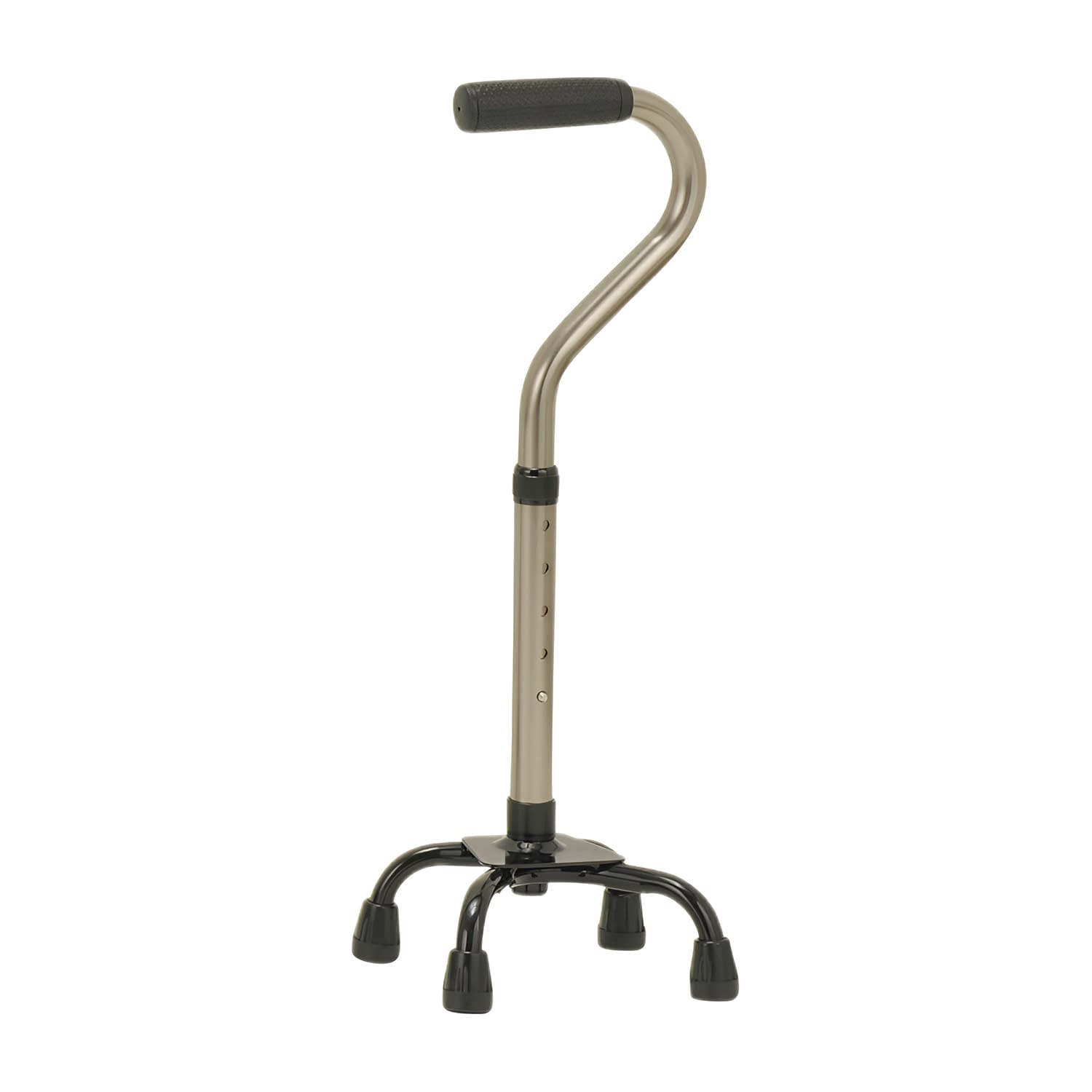 スワン型クォードケイン スモールベース ステッキ(四点杖) 25-4970-03 Cryscare SQ-304S(ブロンズ)