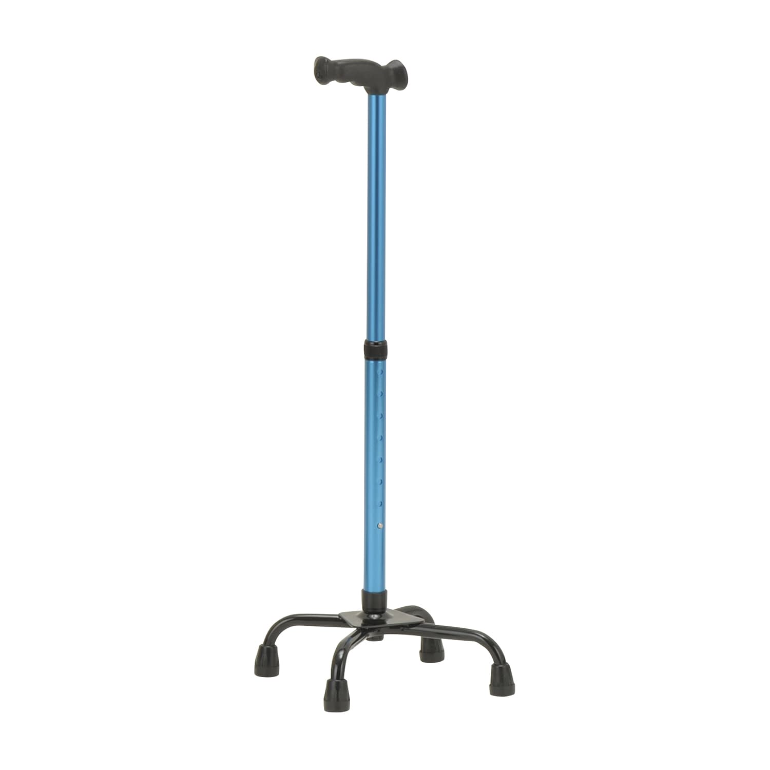 機能型クォードケイン ステッキ(四点杖) 25-2754-02 Cryscare TQ-202L(ブルー)