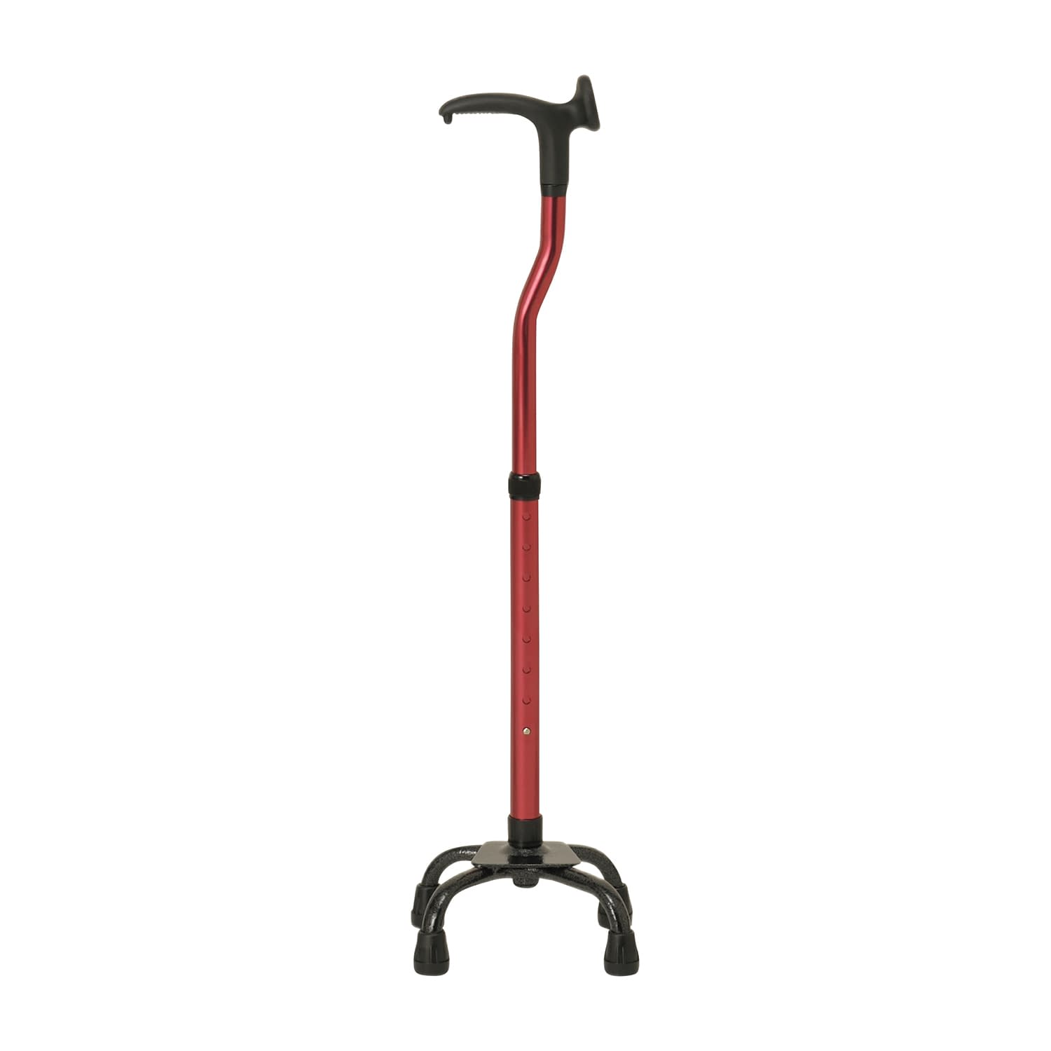 エレパイオクォードケイン スモールベース ステッキ(四点杖) 25-4969-02 Cryscare EP-703S(レッド)