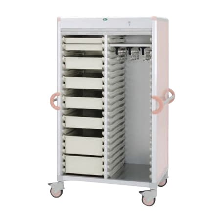 カテーテルハンガーカート 25-2122-0002 トレー：ニュートラル サカセ化学工業 C46-AS20207HB(ピーチ)