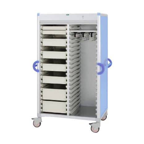 カテーテルハンガーカート 25-2122-0102 トレー：ニュートラル サカセ化学工業 C46-AS20207HB(ブルー)