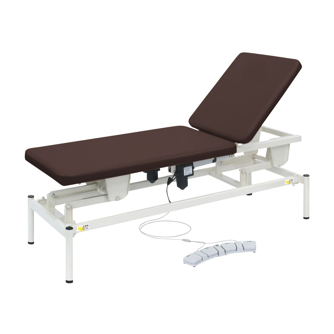 2M電動リモス 25-2981-0004 ビニルレザー茶 高田ベッド製作所 TB-1516(60X180CM)