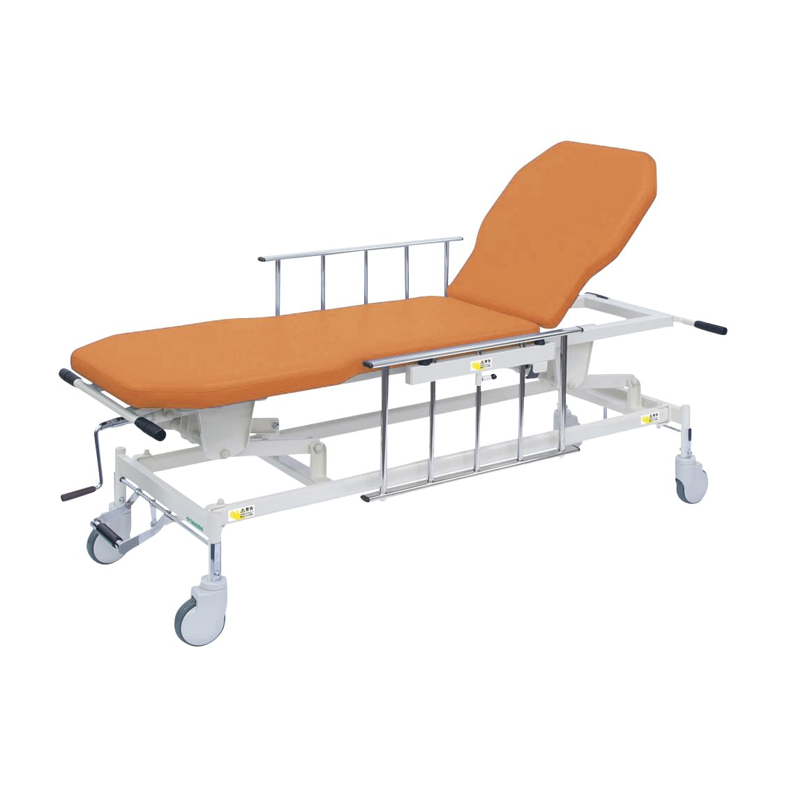 手動GSストレッチャー D型 25-2537-0010 ビニルレザーオレンジ 高田ベッド製作所 TB-1521(60X48-86CM)