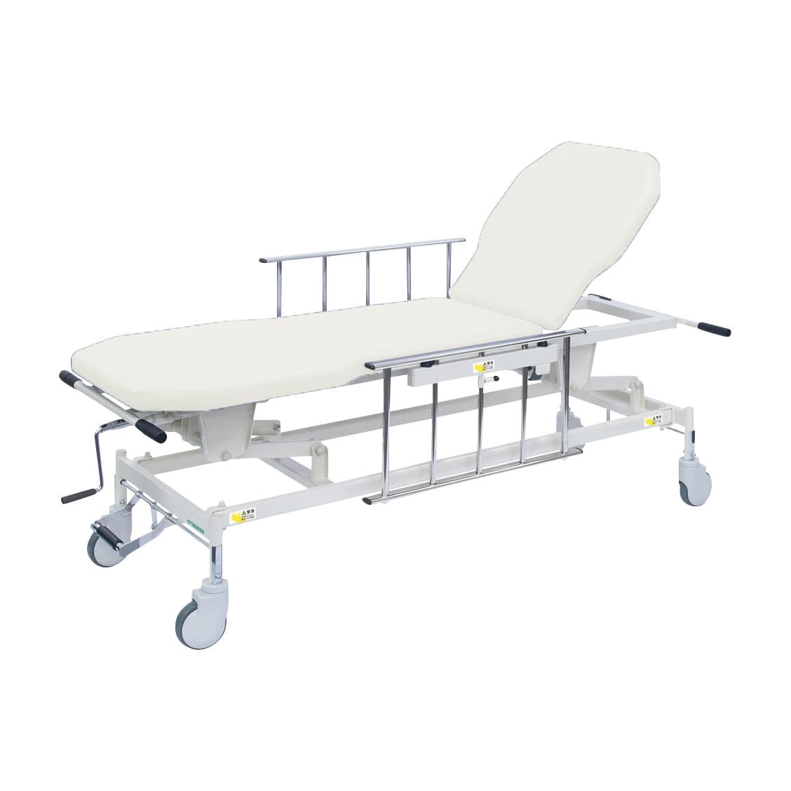 手動GSストレッチャー D型 25-2537-0101 ビニルレザー白 高田ベッド製作所 TB-1521(65X48-86CM)