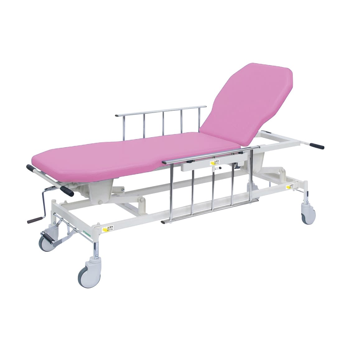 手動GSストレッチャー D型 25-2537-0207 ビニルレザーピンク 高田ベッド製作所 TB-1521(70X48-86CM)