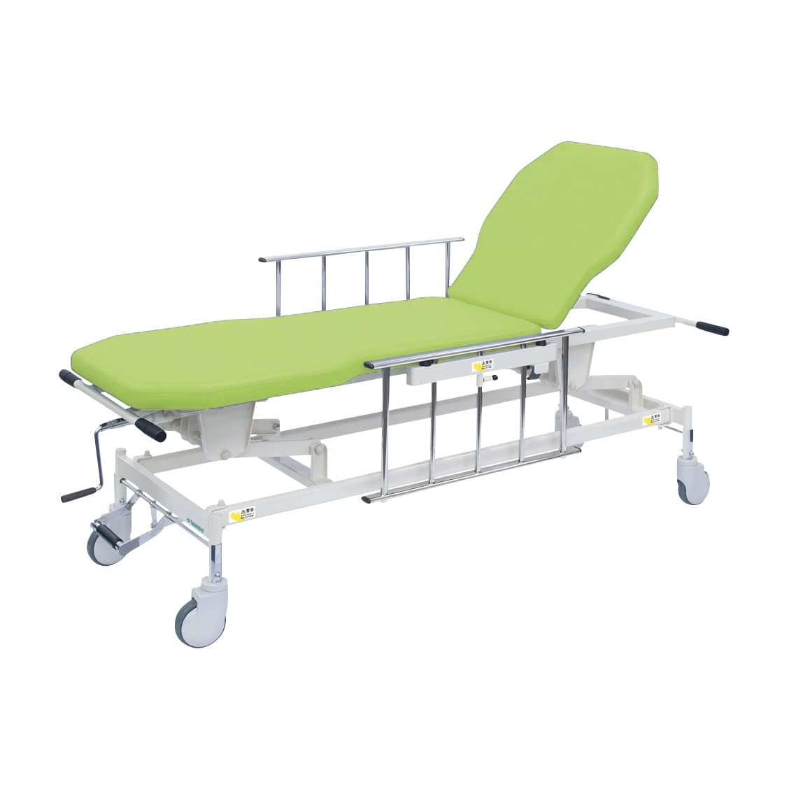 手動GSストレッチャー D型 25-2537-0218 ビニルレザーライムグリーン 高田ベッド製作所 TB-1521(70X48-86CM)