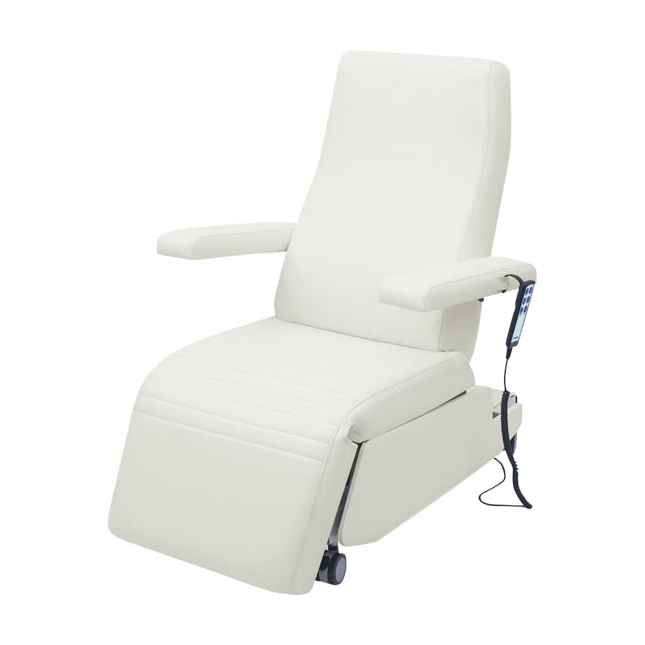 電動化学療法チェアー 25-2848-0001 ビニルレザー白 高田ベッド製作所 TB-1557(78X113CM)