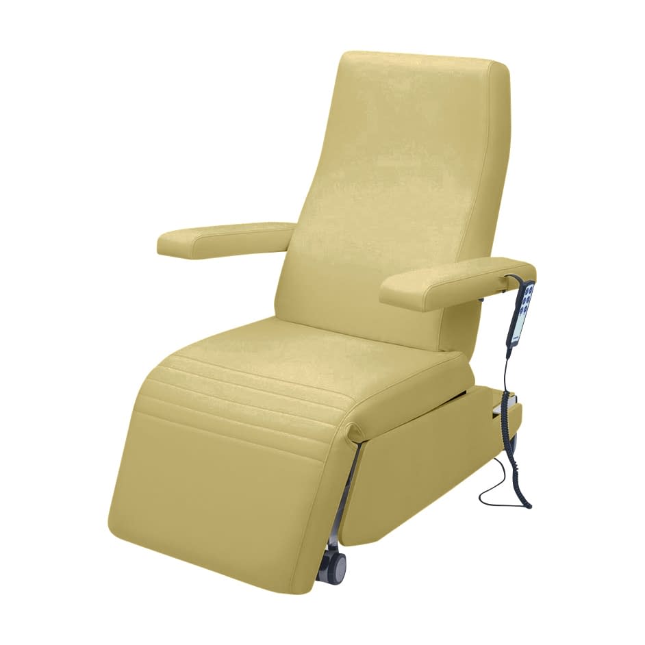 電動化学療法チェアー 25-2848-0002 ビニルレザーアイボリー 高田ベッド製作所 TB-1557(78X113CM)