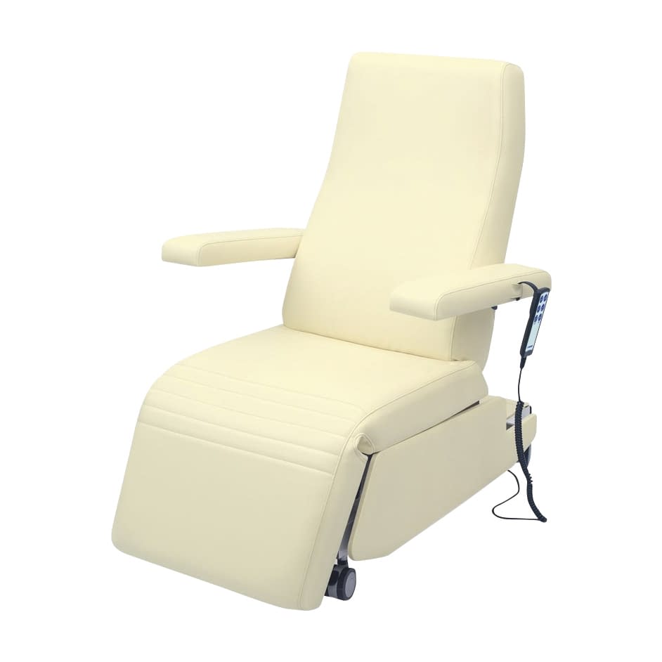 電動化学療法チェアー 25-2848-0013 ビニルレザークリーム 高田ベッド製作所 TB-1557(78X113CM)