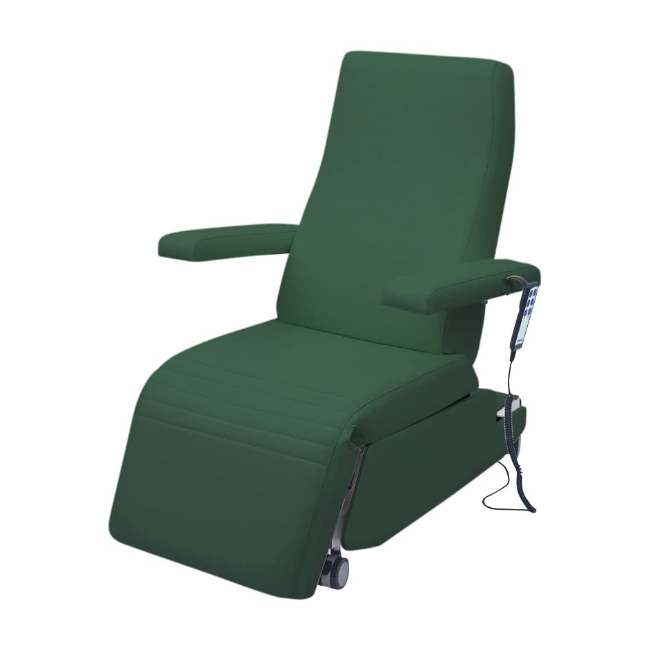 電動化学療法チェアー 25-2848-0015 ビニルレザーメディグリーン 高田ベッド製作所 TB-1557(78X113CM)