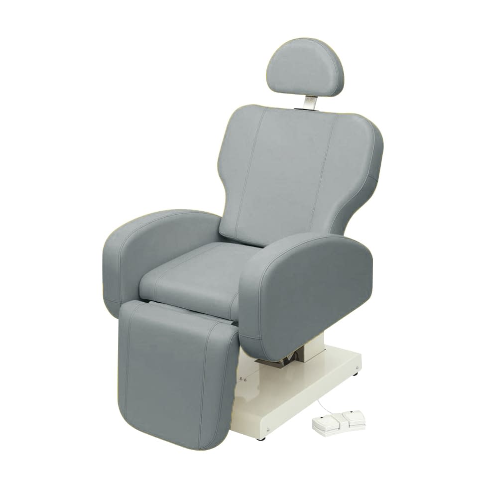 椅子型診察台 25-2977-0009 ビニルレザーグレー 高田ベッド製作所 TB-1560(64X84CM)