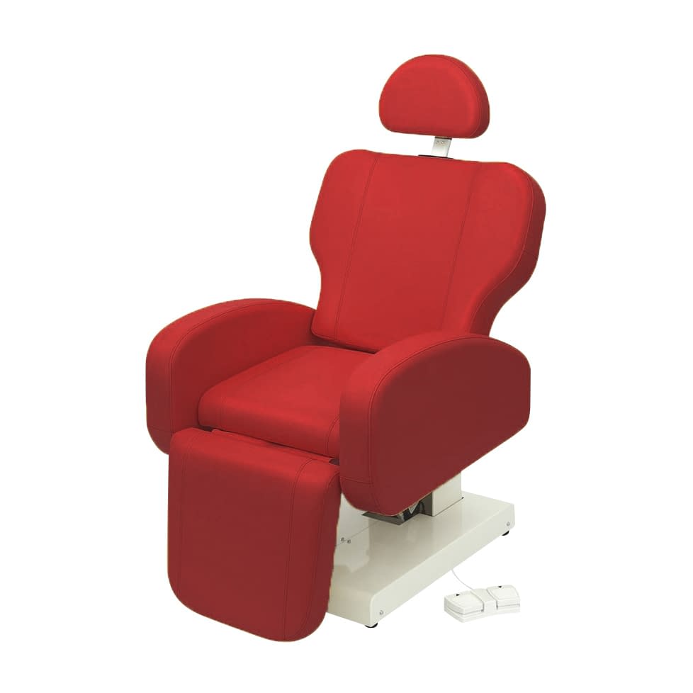 椅子型診察台 25-2977-0014 ビニルレザーレッド 高田ベッド製作所 TB-1560(64X84CM)