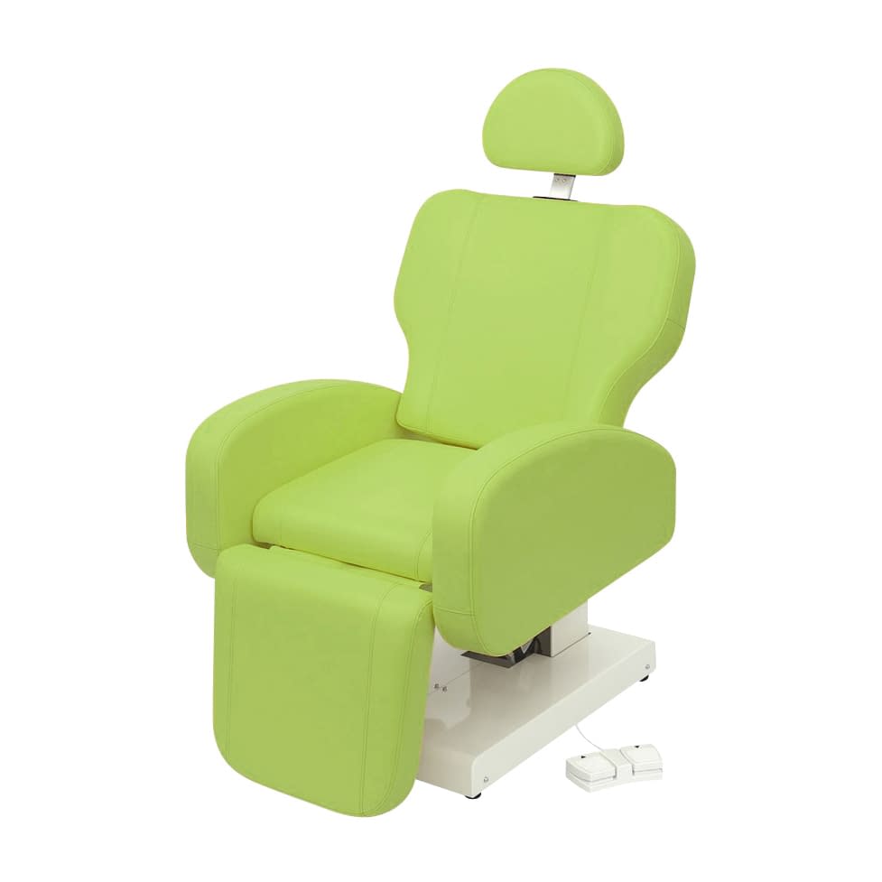 椅子型診察台 25-2977-0018 ビニルレザーライムグリーン 高田ベッド製作所 TB-1560(64X84CM)