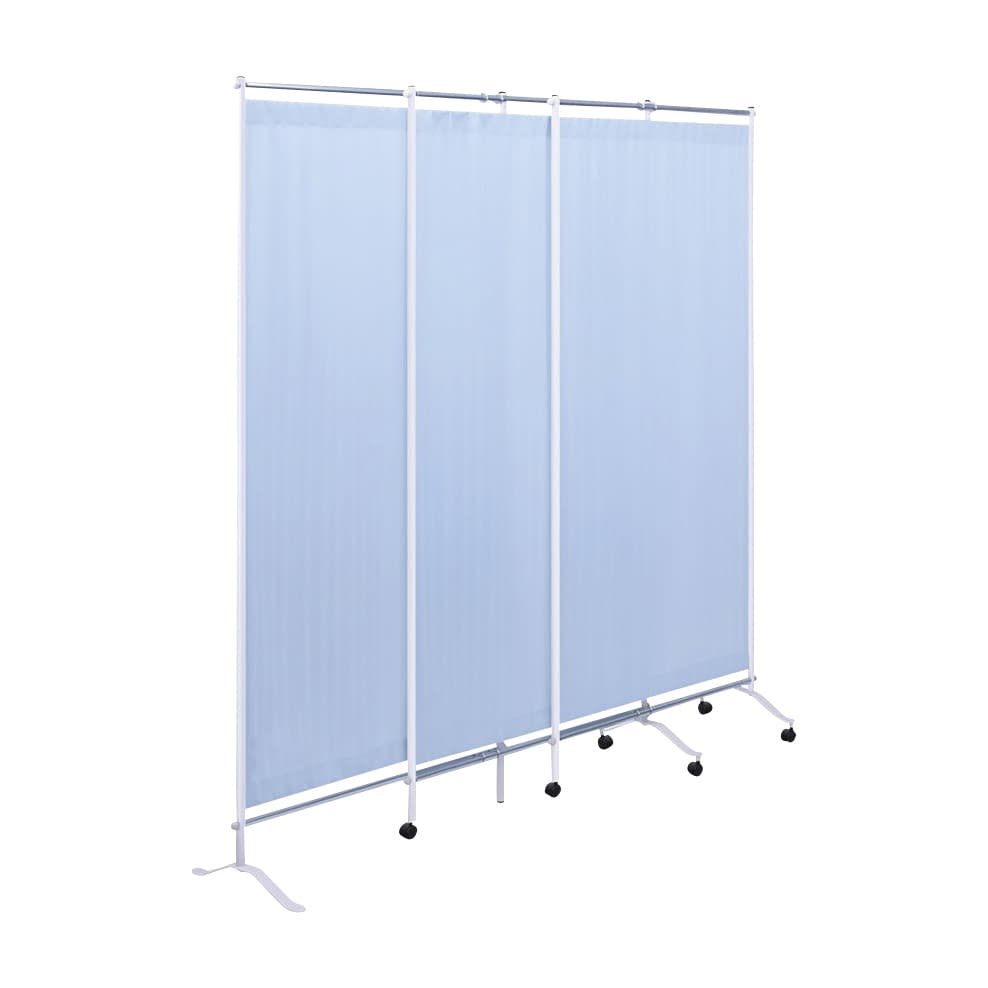 3連スライドスクリーン 25-2976-0101 ブルー 高田ベッド製作所 TB-1565(H150CM)