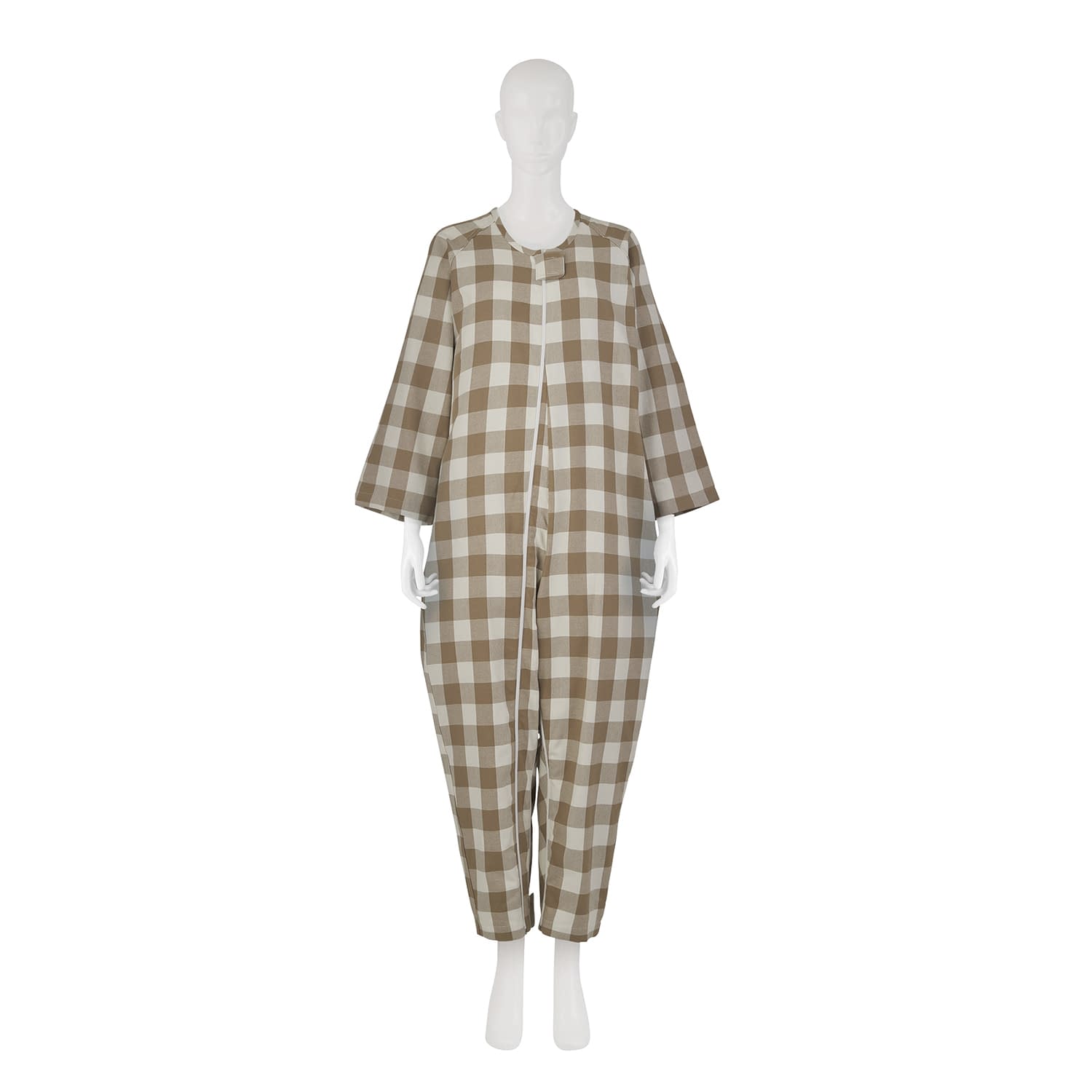 フドーねまきB厚手 25-2825-0002 チェックベージュ 竹虎 S