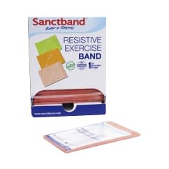レジスティブエクササイズバンド30P エクストラライト トレーニングチューブ 25-3770-00 サンクトバンド EB015F-GCSB0(ピーチ)