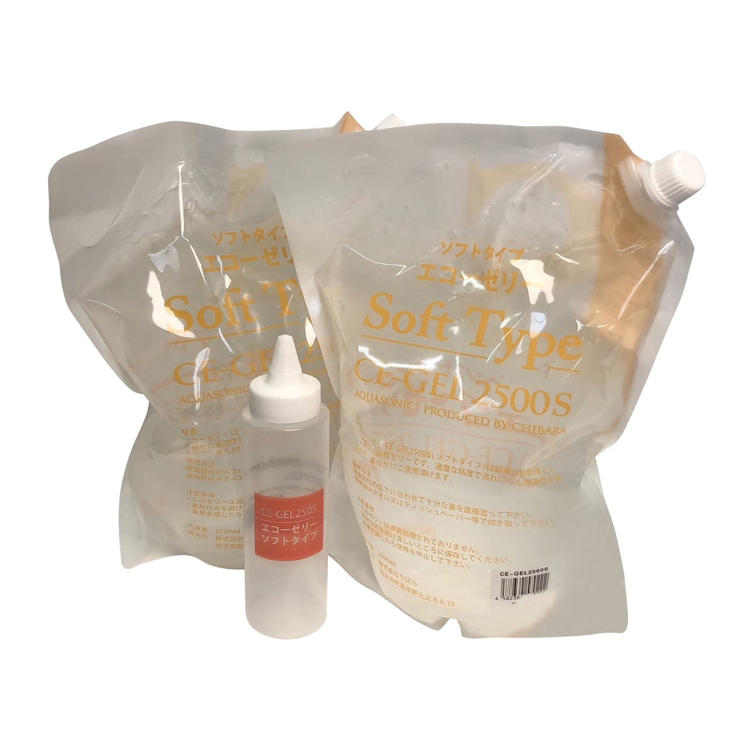 エコーゼリー ソフトタイプ ソフトタイプ 超音波診断用ゼリー 25-2881-03 ちばら CE-GEL2500S(2500MLX4