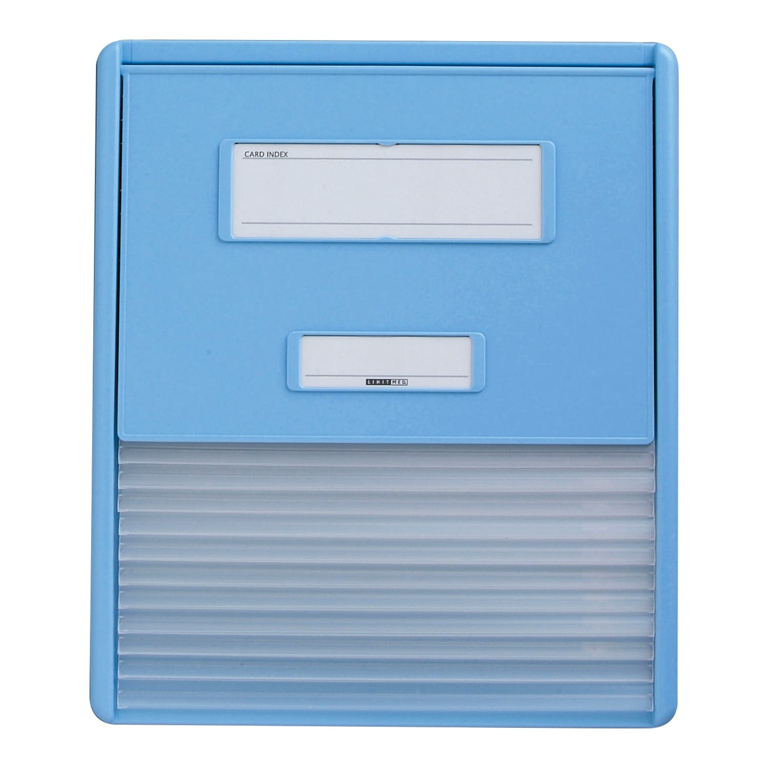 カードインデックス A4・11ポケット カーデックス 23-3658-0002 2：ブルー LIHITLAB． HC111C