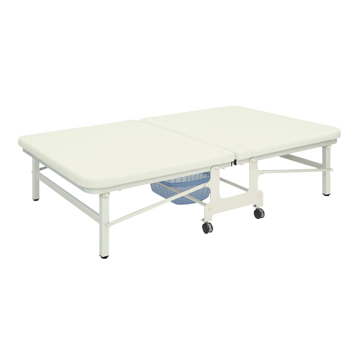 キングベンダ 25-3537-0501 ビニルレザー白 高田ベッド製作所 TB-466(120X180X45CM)