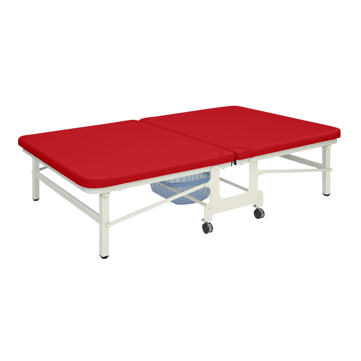 キングベンダ 25-3537-0614 ビニルレザーレッド 高田ベッド製作所 TB-466(120X190X45CM)