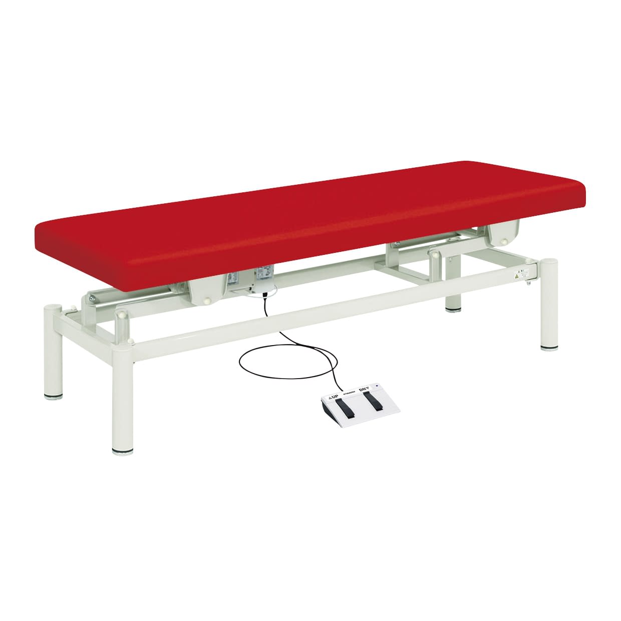 電動診察台(電動ハイローベッド) 25-3536-0014 ビニルレザーレッド 高田ベッド製作所 TB-912(W60XL180CM)