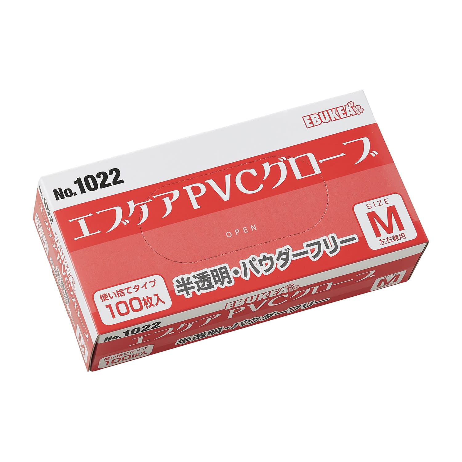 エブケアPVCグローブ PF 25-6811-0002 M エブノ 1022(100マイ)