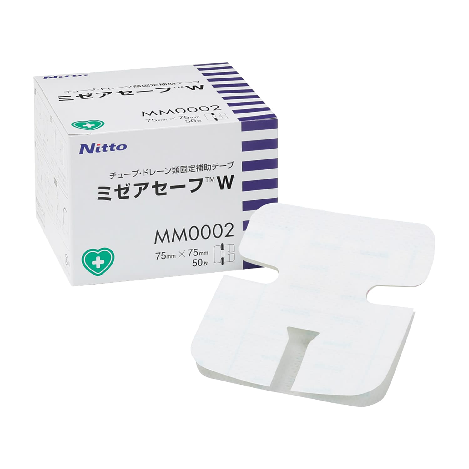 ミゼアセーフW 25-7126-00 ニトムズ MM0002(75X75MM)50マイ