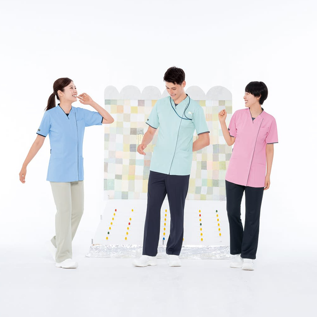 男女兼用ニットシャツ 25-6514-0003 アクア ナガイレーベン CX-3157(SS)