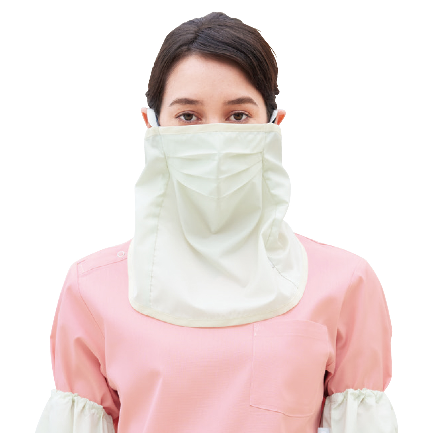 ネックカバー 25-6915-00 ナガイレーベン IG-5005(M)クリーム