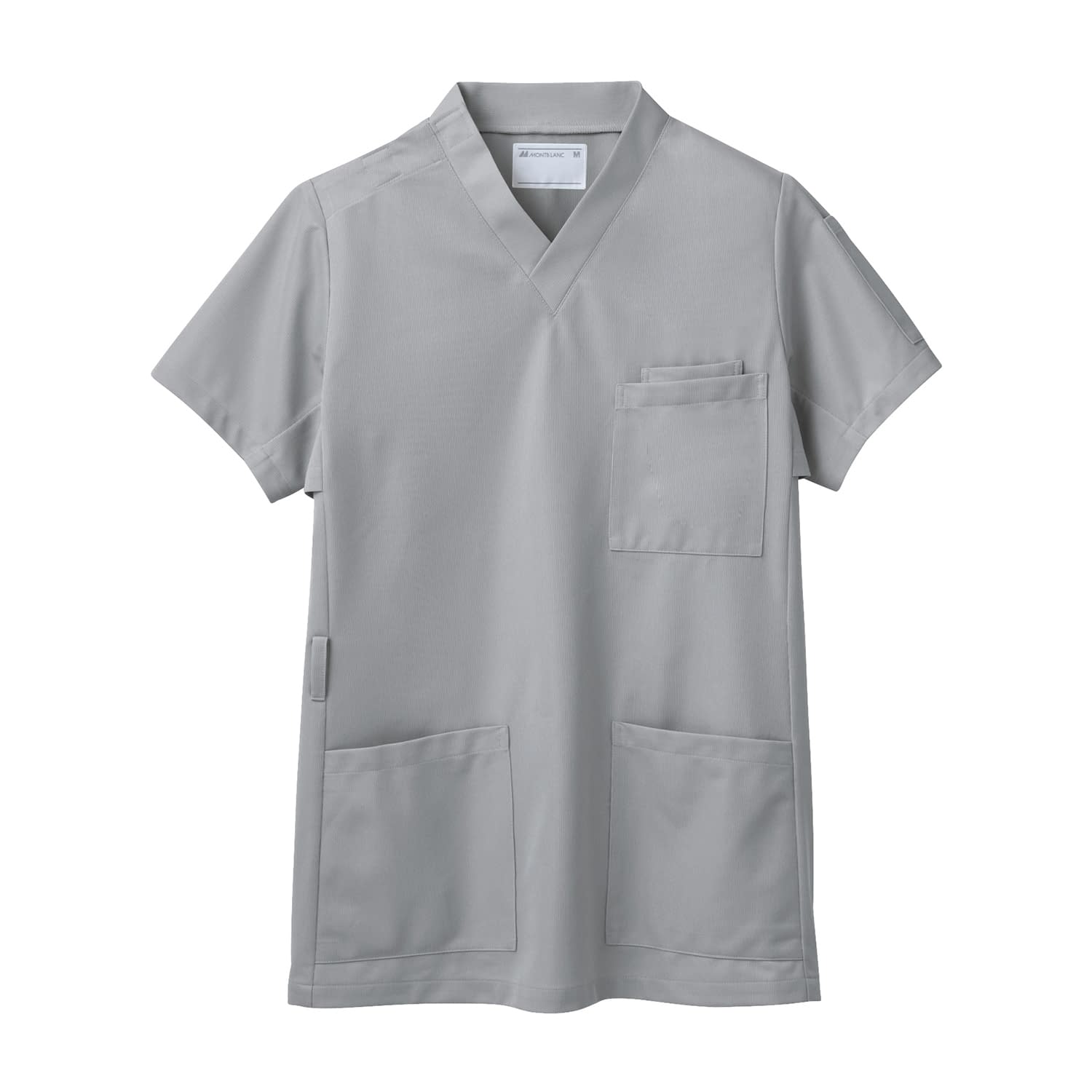 スクラブ(男女兼用・半袖) 23-7574-1902 M 住商モンブラン 72-631(シルバーグレイ)