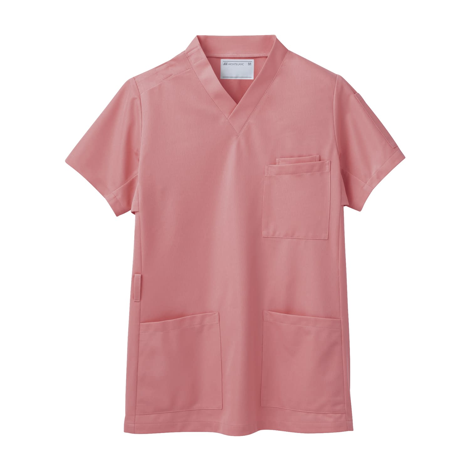 スクラブ(男女兼用・半袖) 23-7574-2002 M 住商モンブラン 72-632(コーラルレッド)