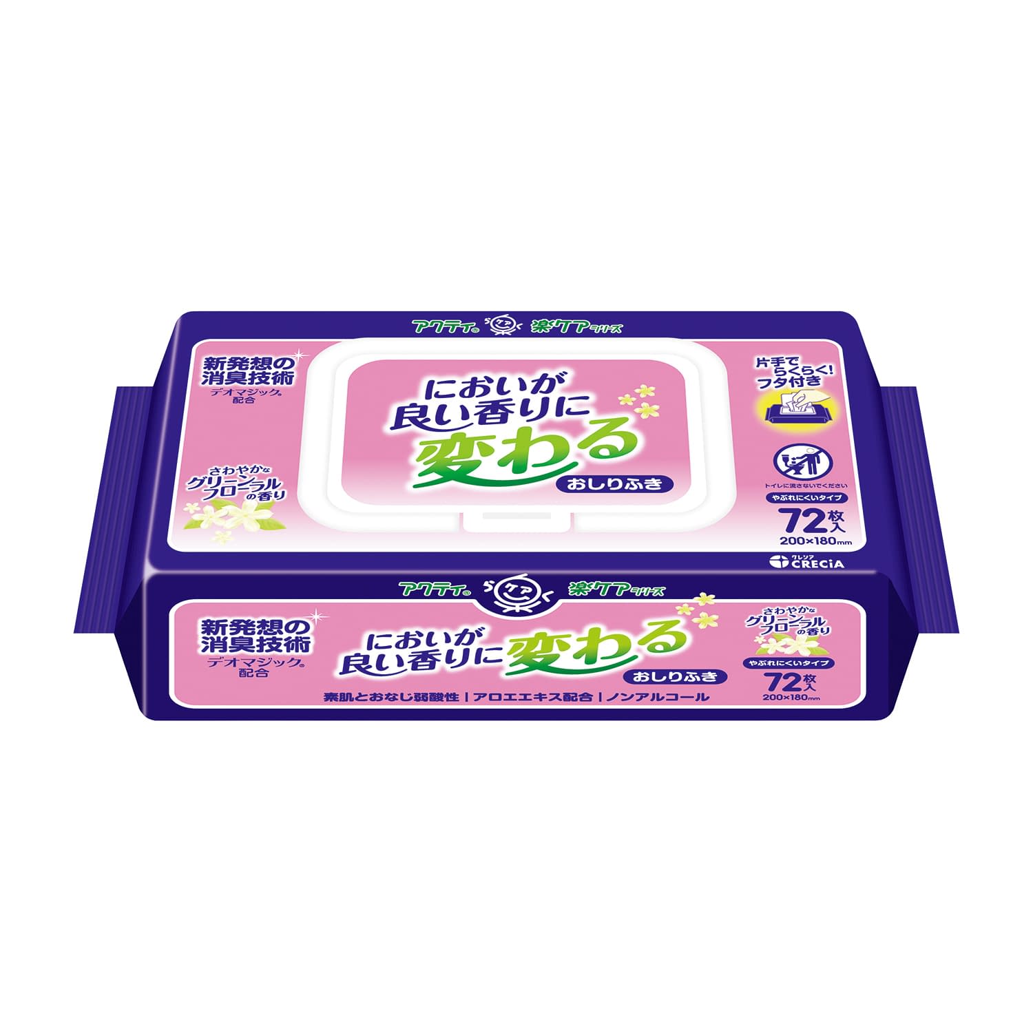 においが良い香りに変わるおしりふき おしり拭き 25-4636-00 アクティ 80604(72マイX12パック)