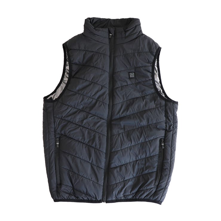 加熱機能付き黒ナイロンベスト 加熱機能付き黒ナイロンベスト