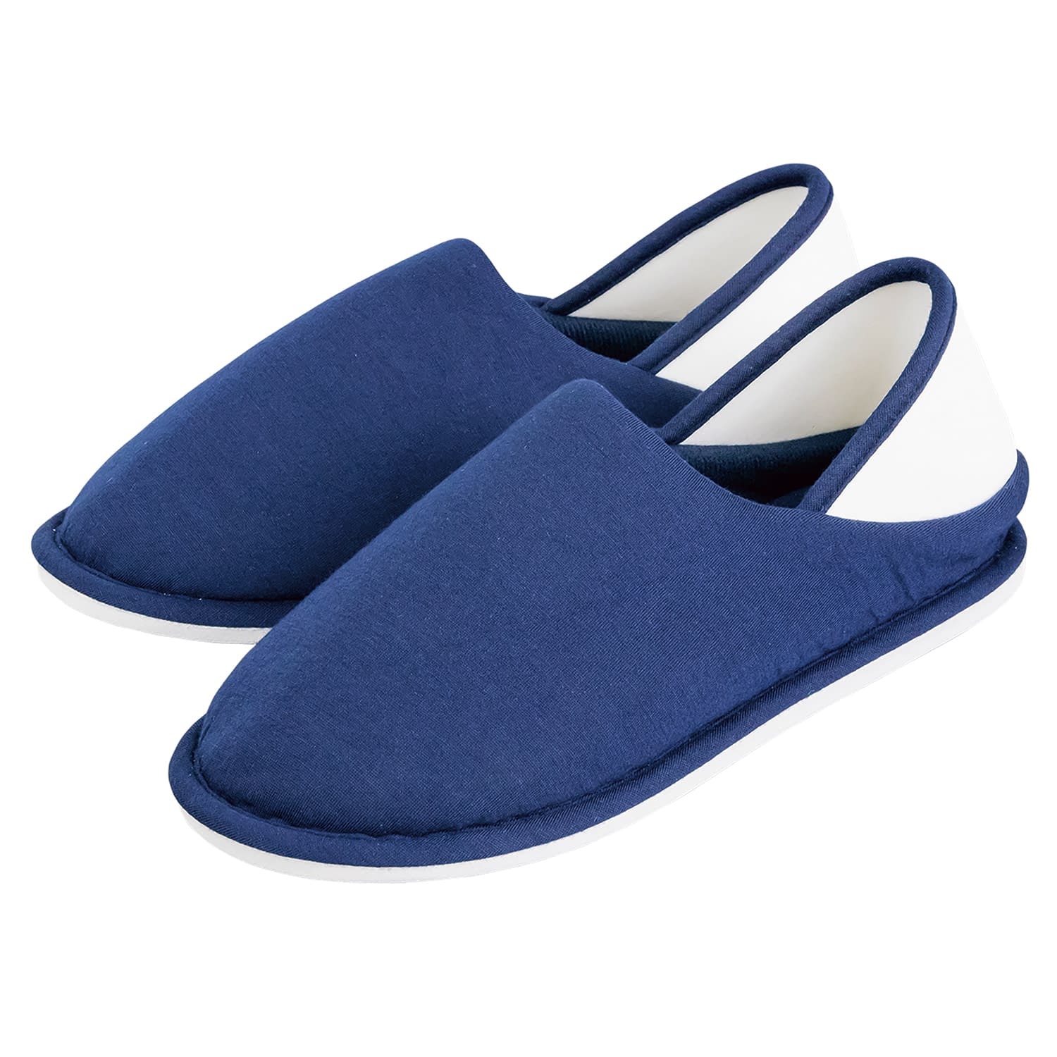 かかと付室内シューズ M(24.0cm～24.5cm) 室内履き 25-5744-02 オオサキ 75208(M/ネイビー)1ソク