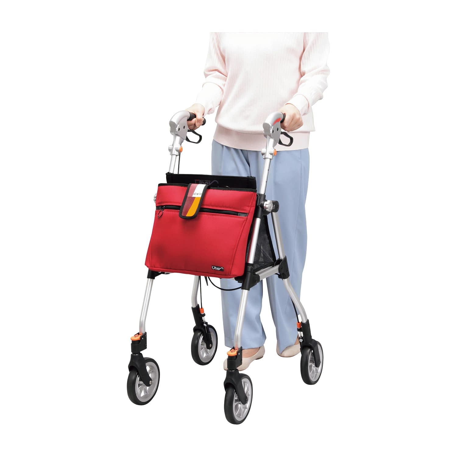 スリムフィット歩行車(スタンダード) スタンダード 25-4957-00 ユーバ産業 SL-0470(レッド)