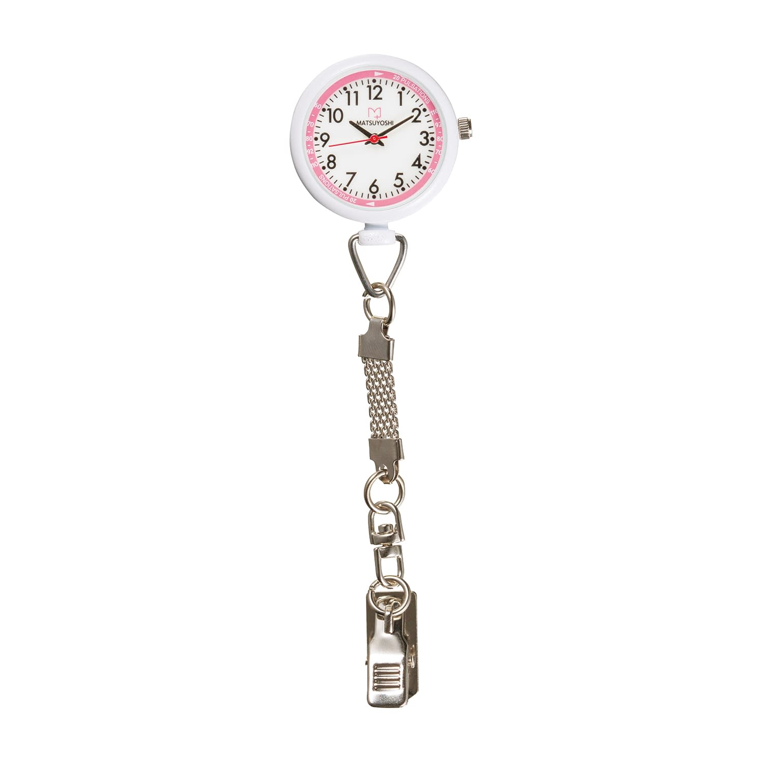 マツヨシナースウォッチφ30クリップ 懐中時計 25-4009-00 MATSUYOSHI MY-NS0440WH(ホワイト)